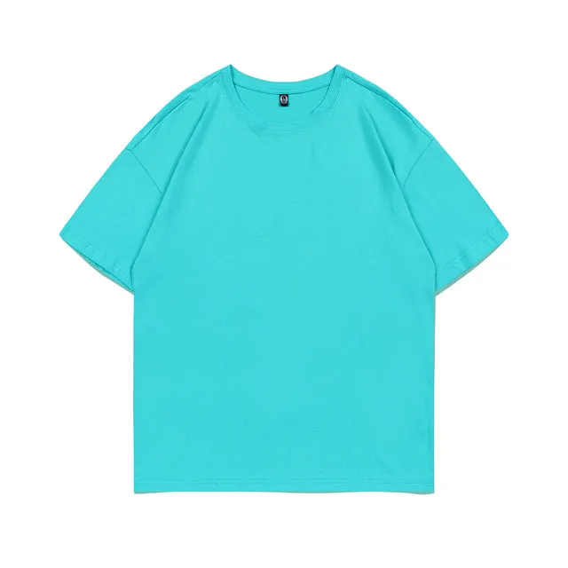 100% Cotton Women T-Shirts Fashion Tops Men Clothing Basic Clothes Sweatshirts