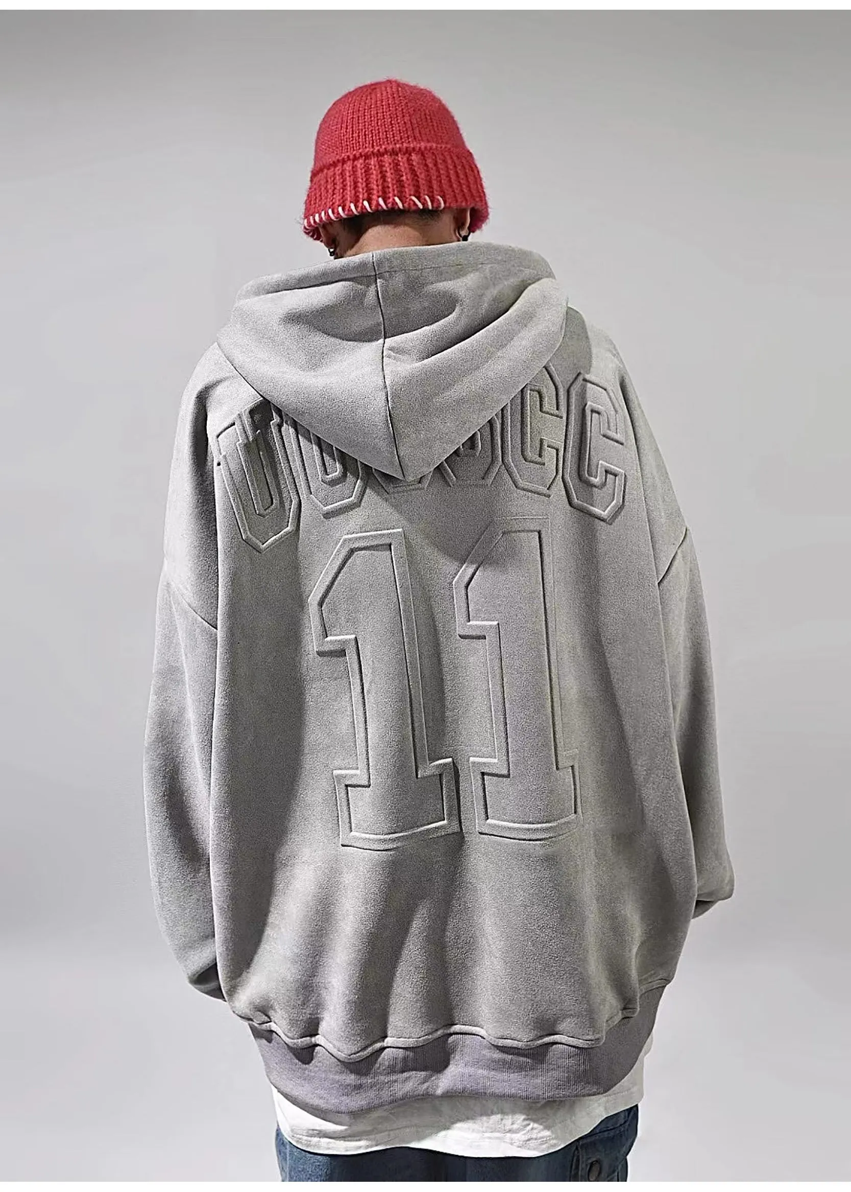 11 Oversized Embossed Hoodie
