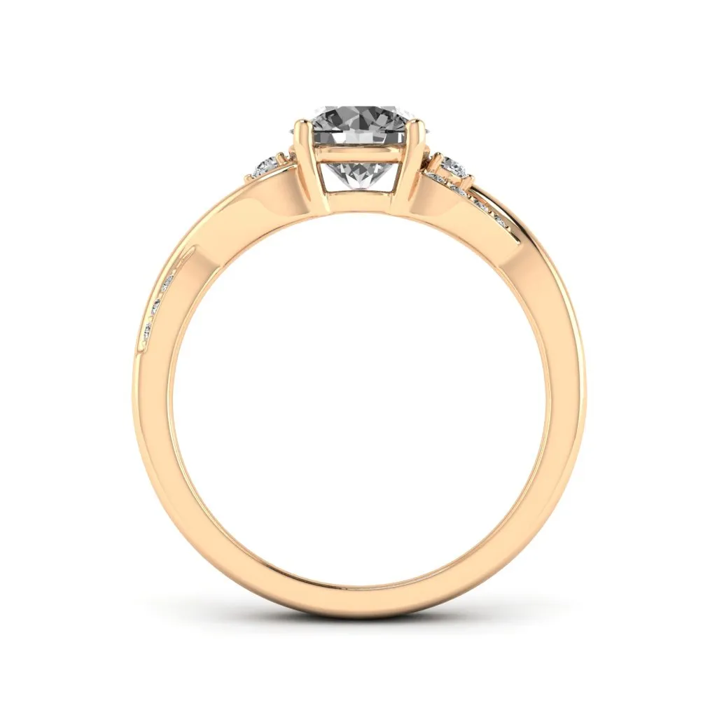 1.13 d.e.w cts Heidi Moissanite Ring