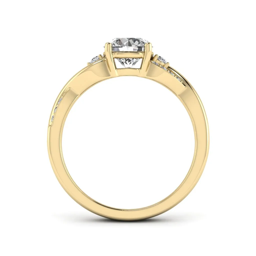 1.13 d.e.w cts Heidi Moissanite Ring