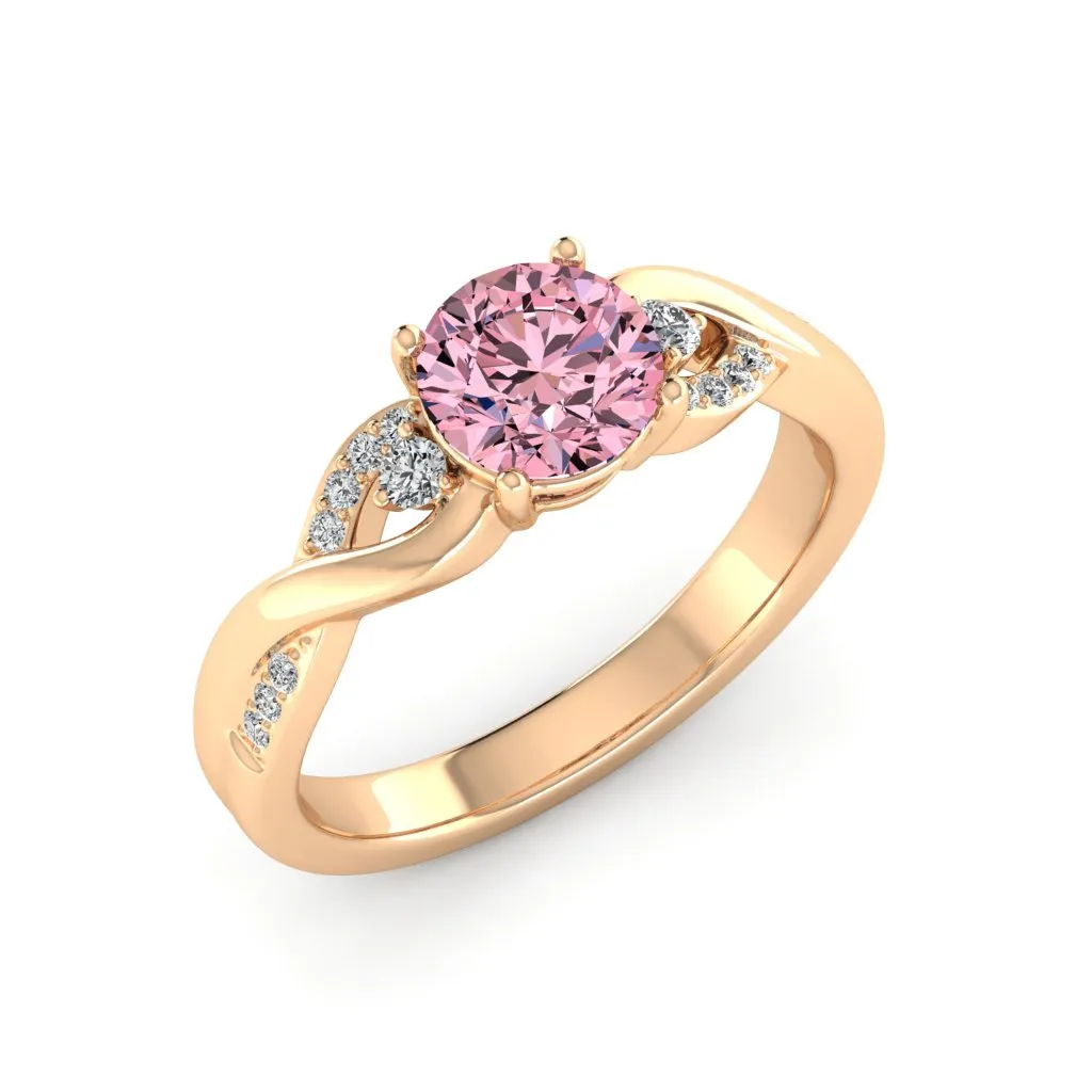 1.13 d.e.w cts Heidi Moissanite Ring