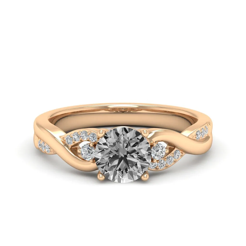 1.13 d.e.w cts Heidi Moissanite Ring