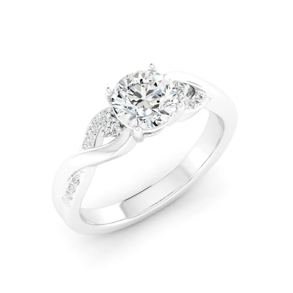 1.13 d.e.w cts Heidi Moissanite Ring