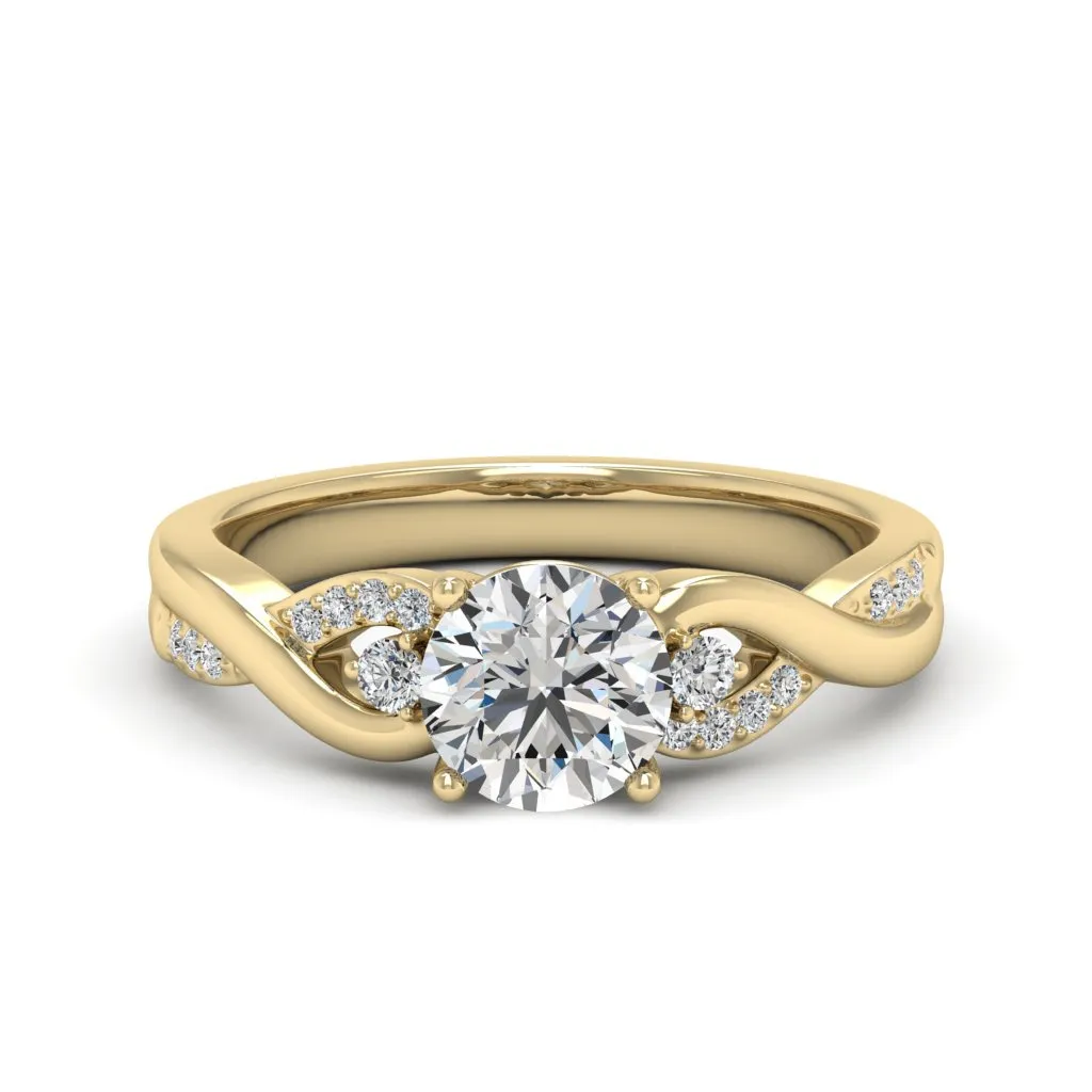 1.13 d.e.w cts Heidi Moissanite Ring