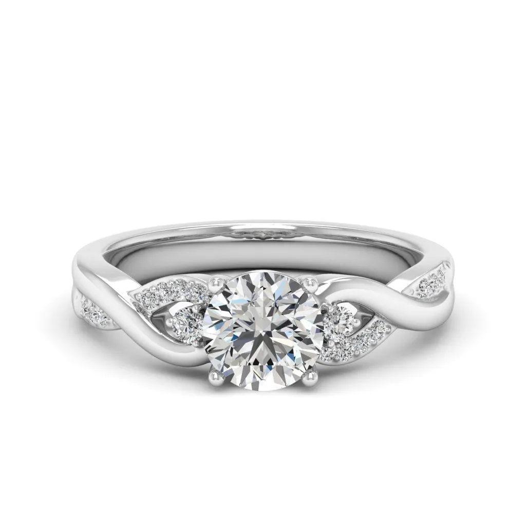 1.13 d.e.w cts Heidi Moissanite Ring