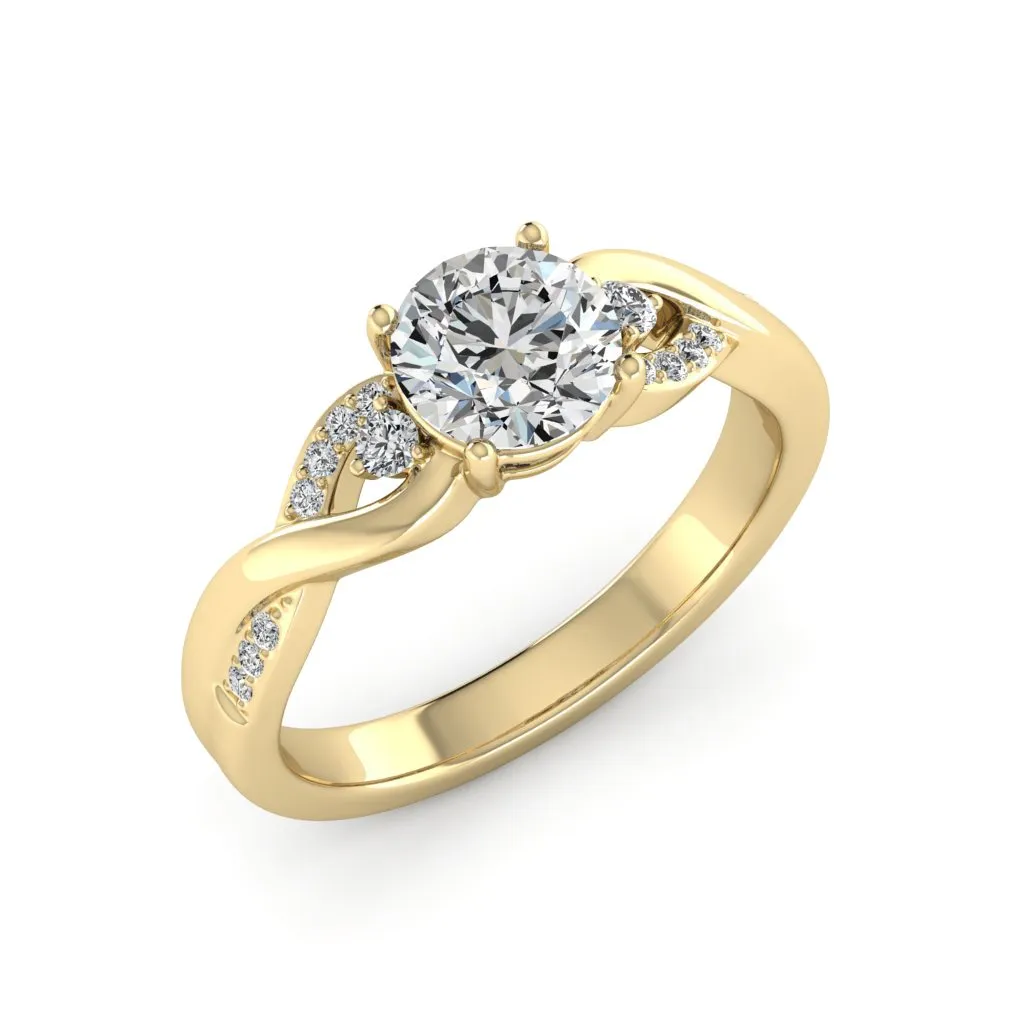1.13 d.e.w cts Heidi Moissanite Ring