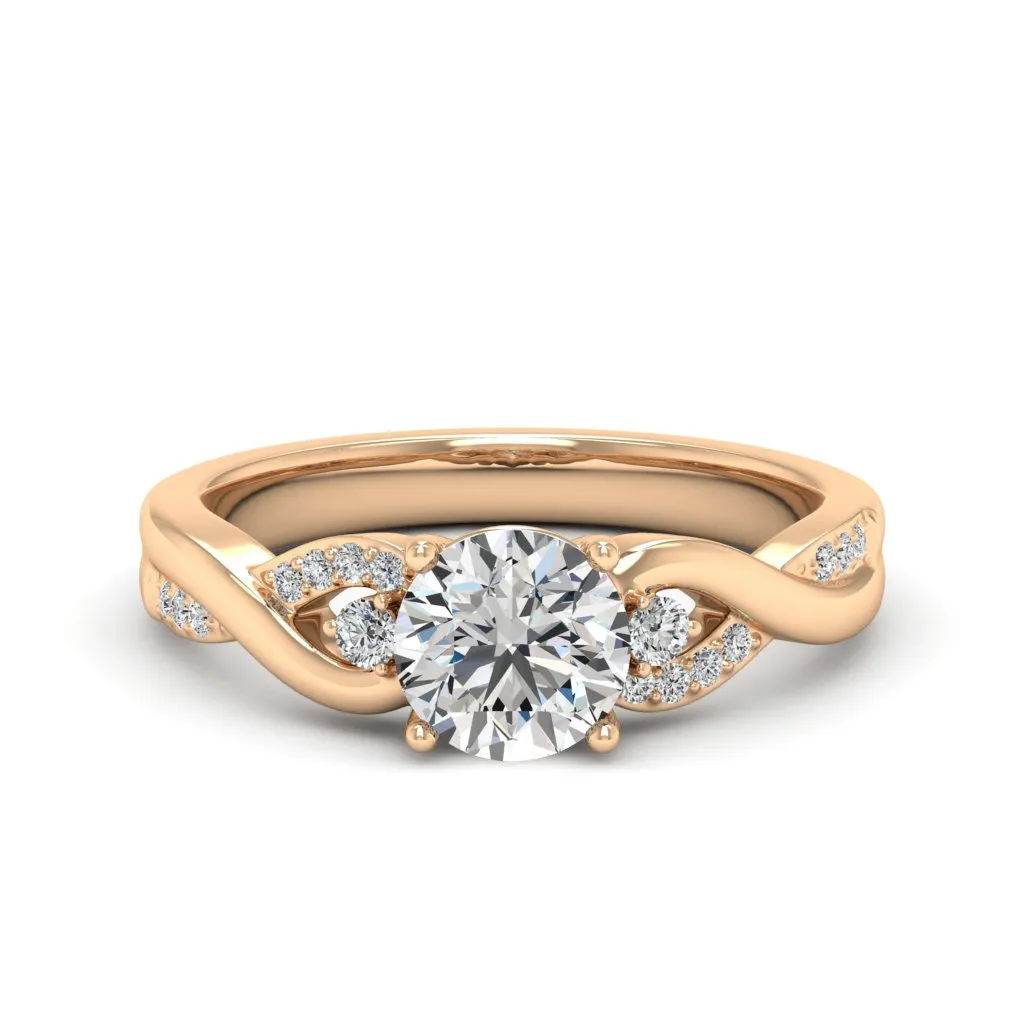 1.13 d.e.w cts Heidi Moissanite Ring