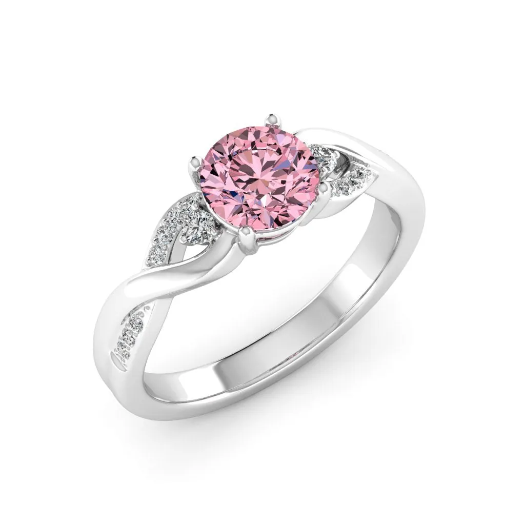 1.13 d.e.w cts Heidi Moissanite Ring