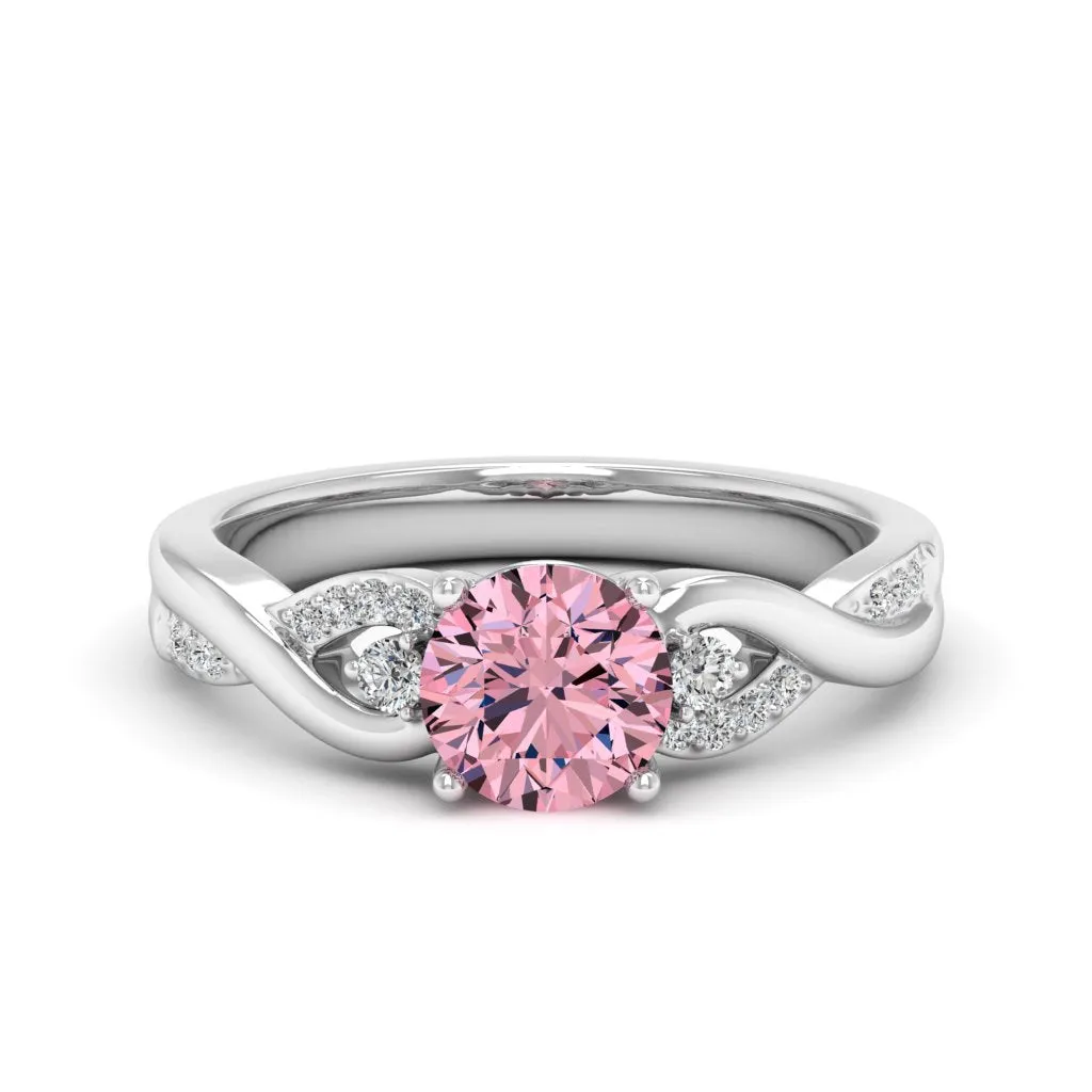 1.13 d.e.w cts Heidi Moissanite Ring