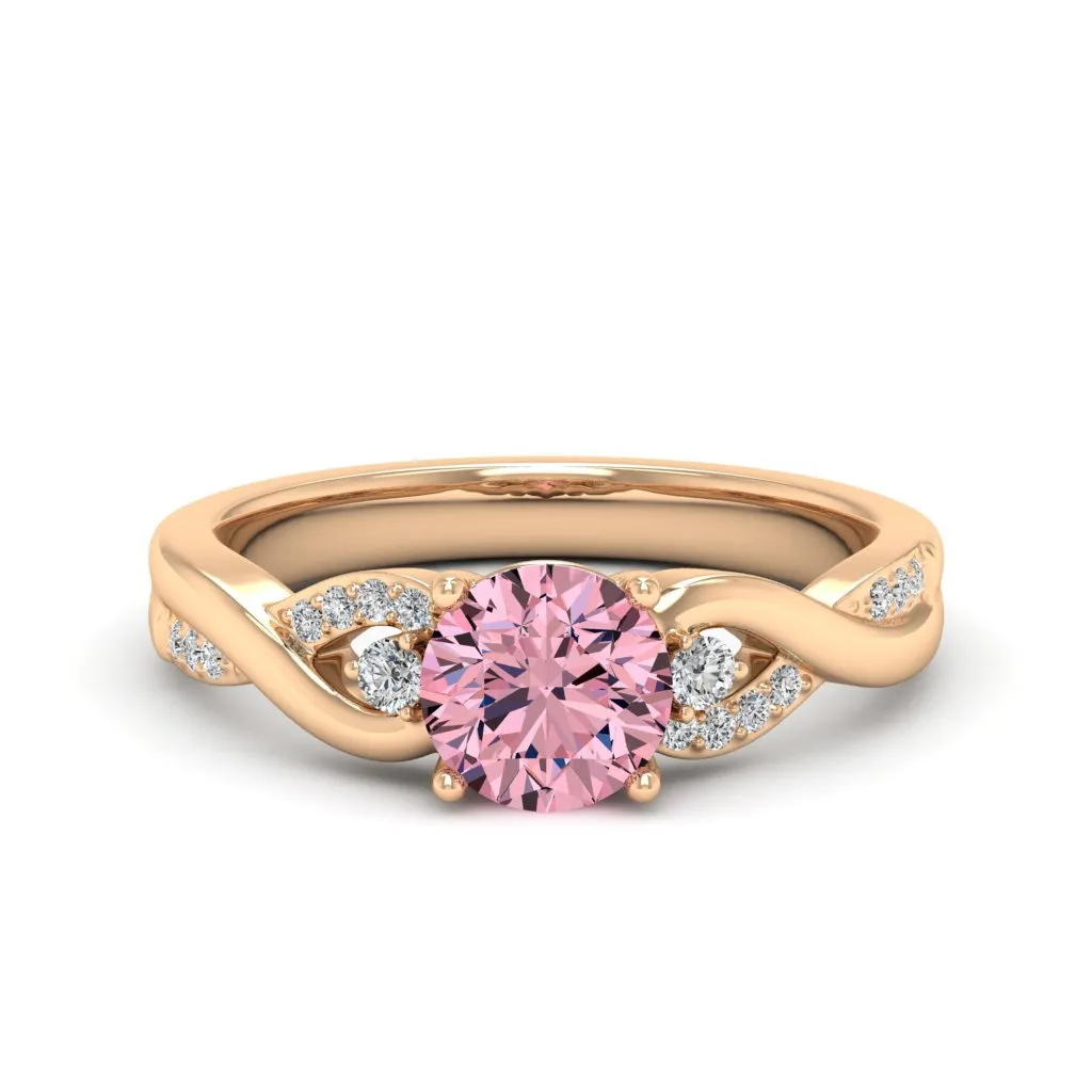 1.13 d.e.w cts Heidi Moissanite Ring
