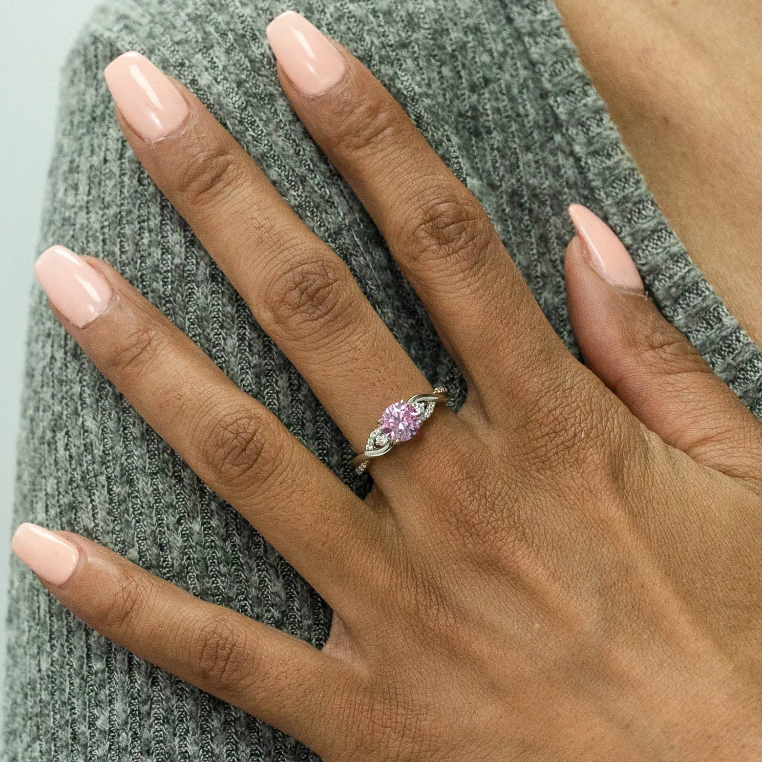 1.13 d.e.w cts Heidi Moissanite Ring
