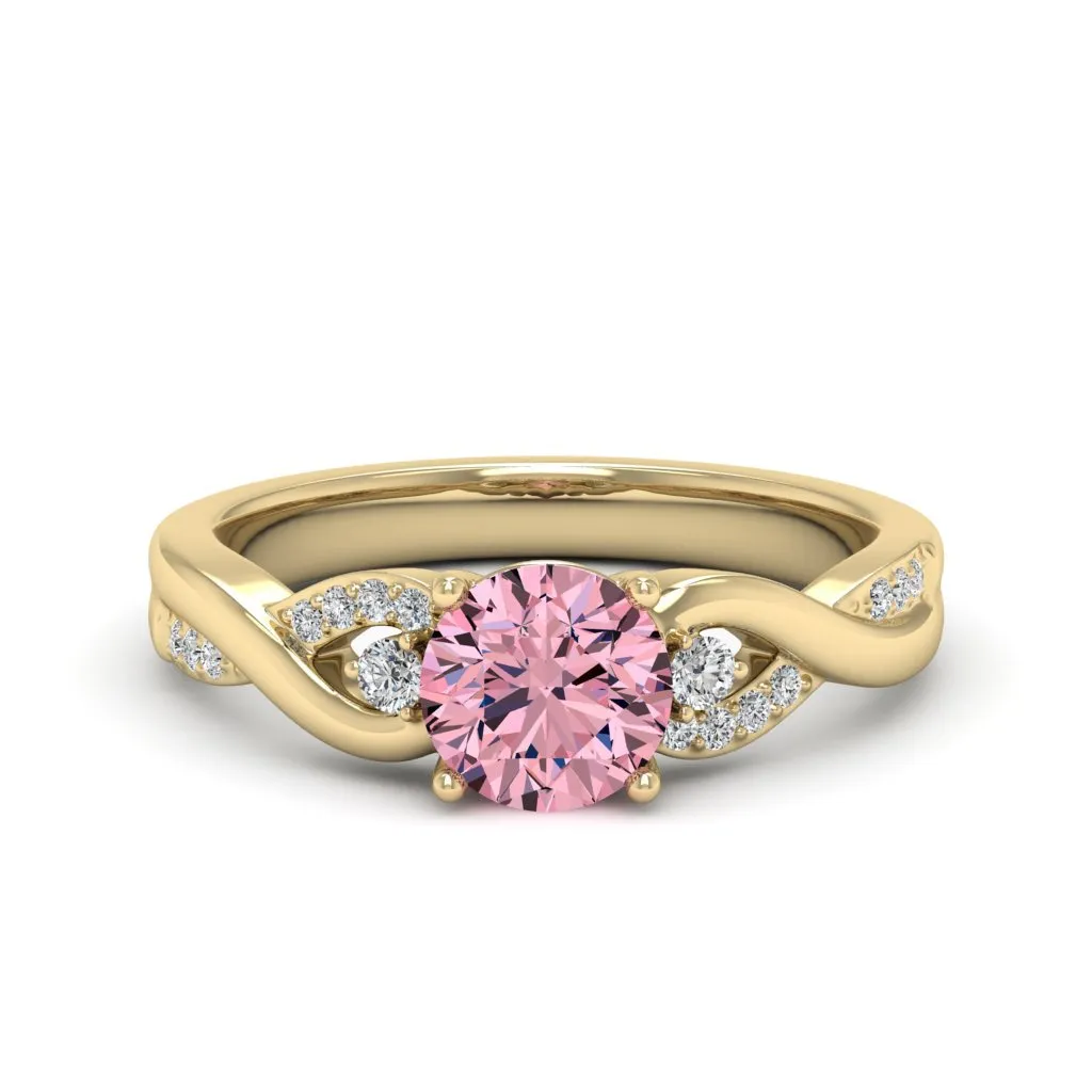 1.13 d.e.w cts Heidi Moissanite Ring