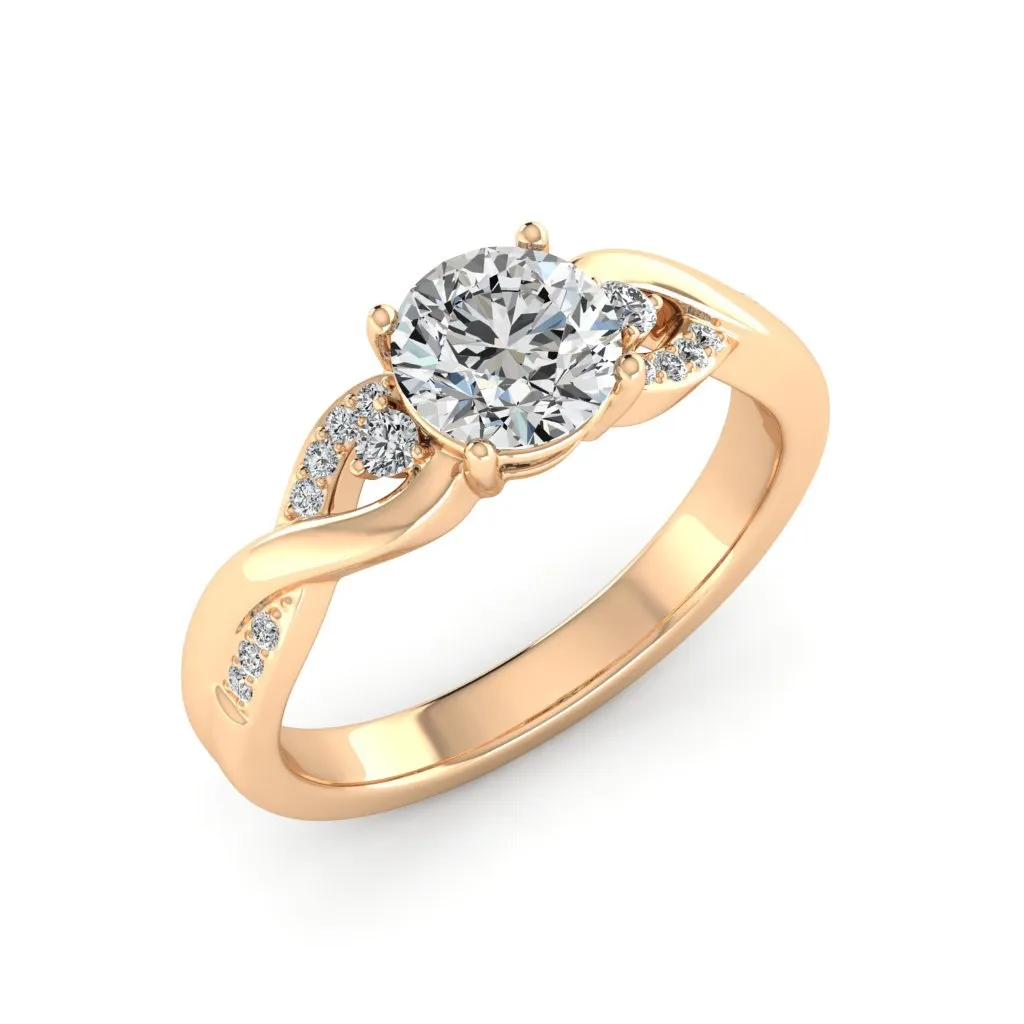 1.13 d.e.w cts Heidi Moissanite Ring