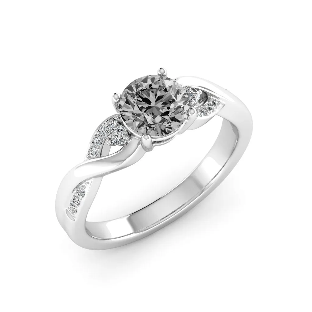1.13 d.e.w cts Heidi Moissanite Ring