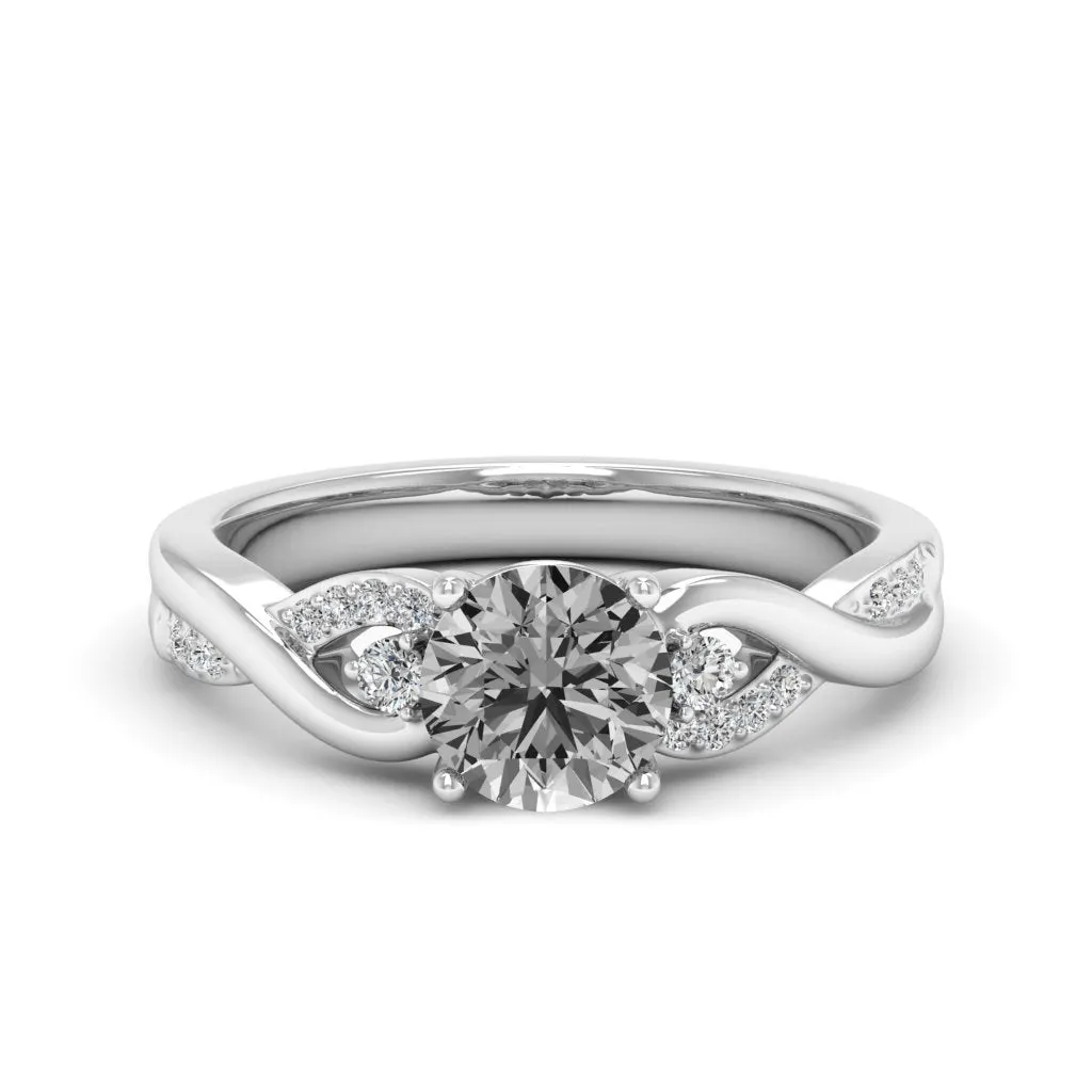 1.13 d.e.w cts Heidi Moissanite Ring