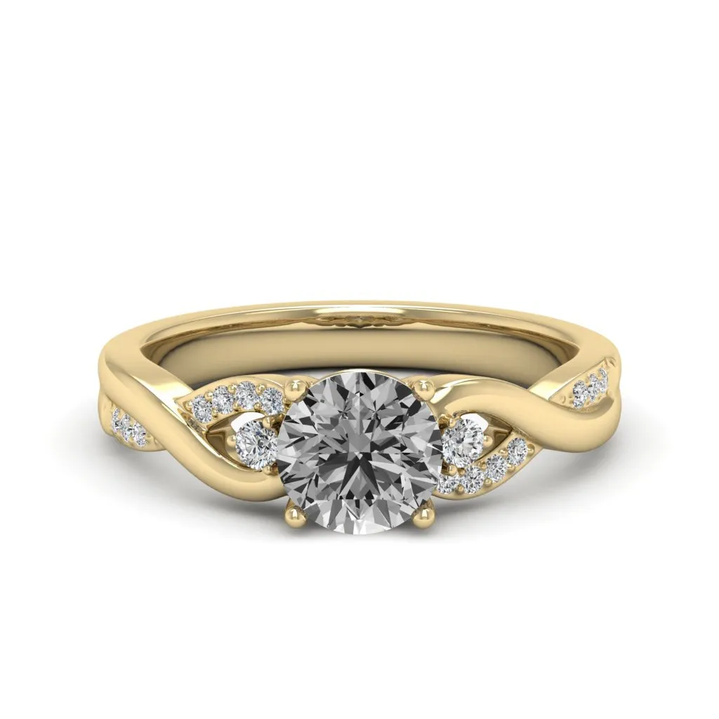 1.13 d.e.w cts Heidi Moissanite Ring