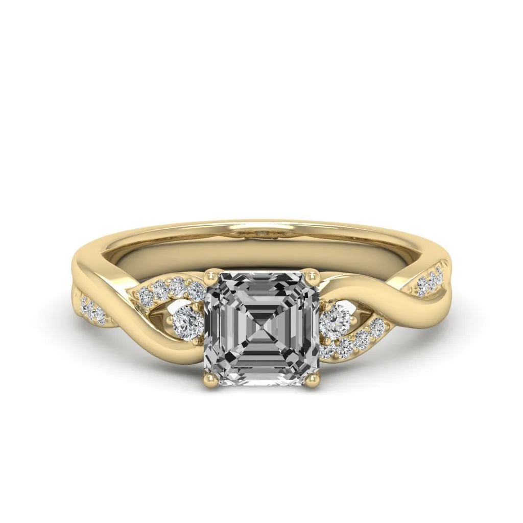 1.43 d.e.w cts Heidi Moissanite Ring
