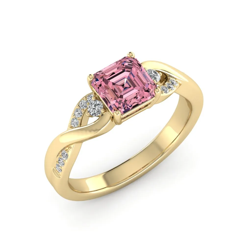 1.43 d.e.w cts Heidi Moissanite Ring