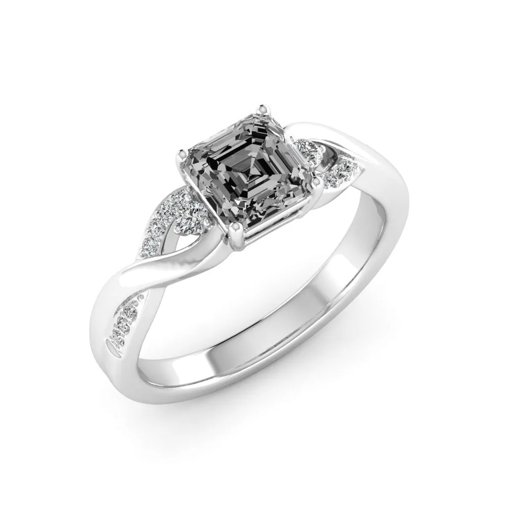 1.43 d.e.w cts Heidi Moissanite Ring