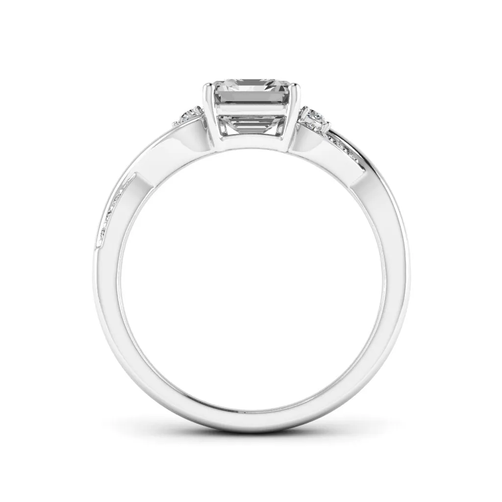 1.43 d.e.w cts Heidi Moissanite Ring