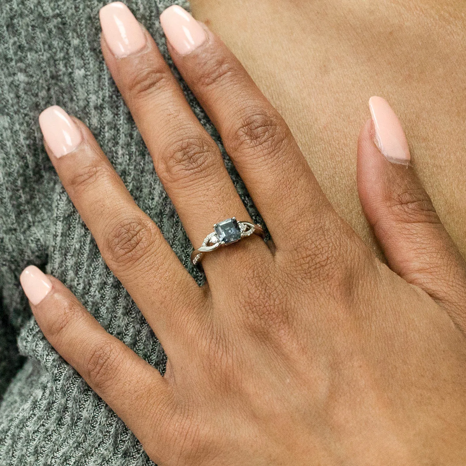 1.43 d.e.w cts Heidi Moissanite Ring