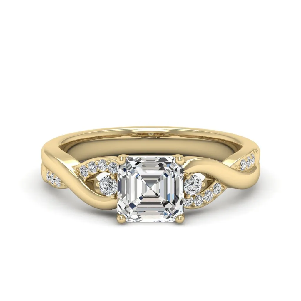 1.43 d.e.w cts Heidi Moissanite Ring