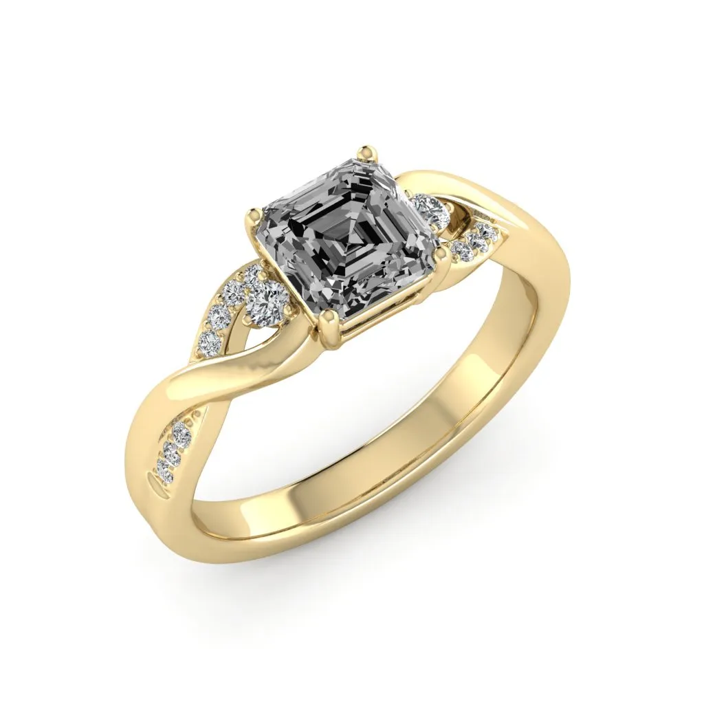 1.43 d.e.w cts Heidi Moissanite Ring