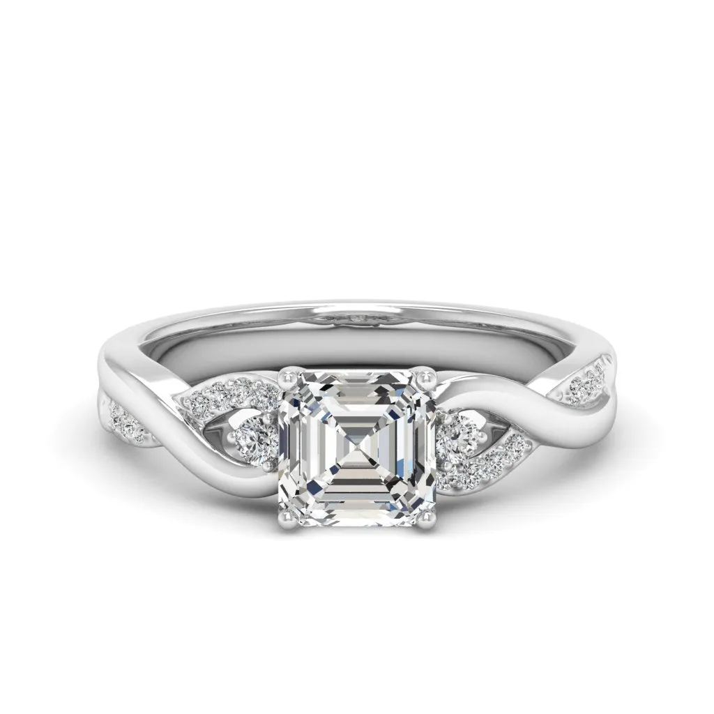 1.43 d.e.w cts Heidi Moissanite Ring