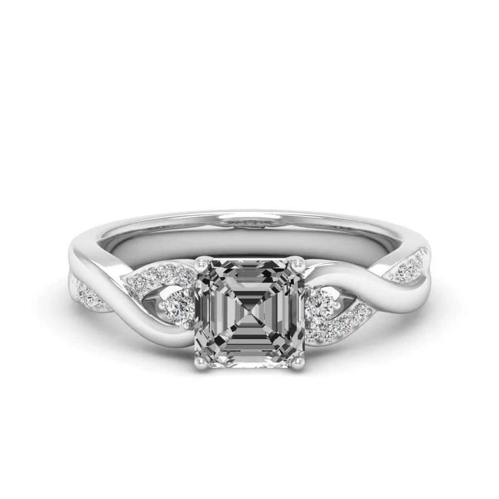 1.43 d.e.w cts Heidi Moissanite Ring