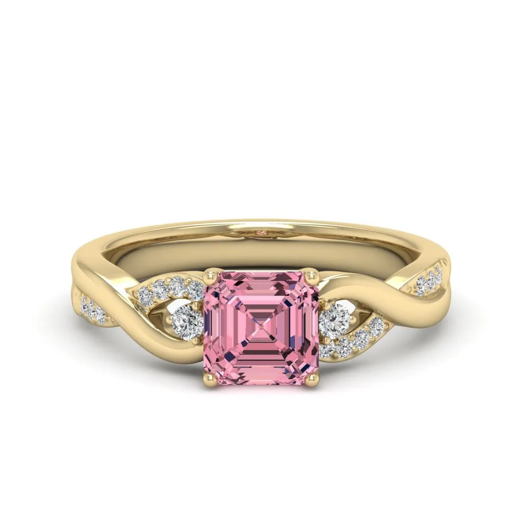 1.43 d.e.w cts Heidi Moissanite Ring