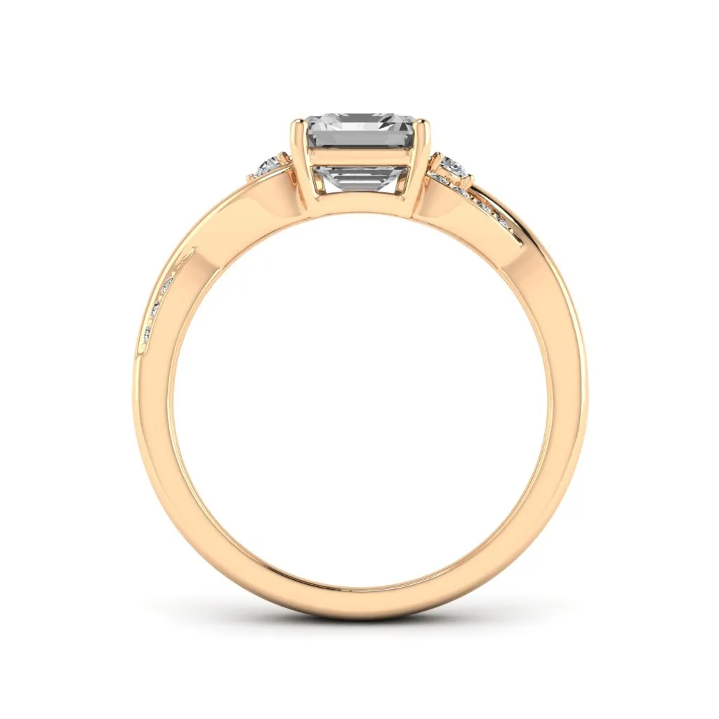 1.43 d.e.w cts Heidi Moissanite Ring