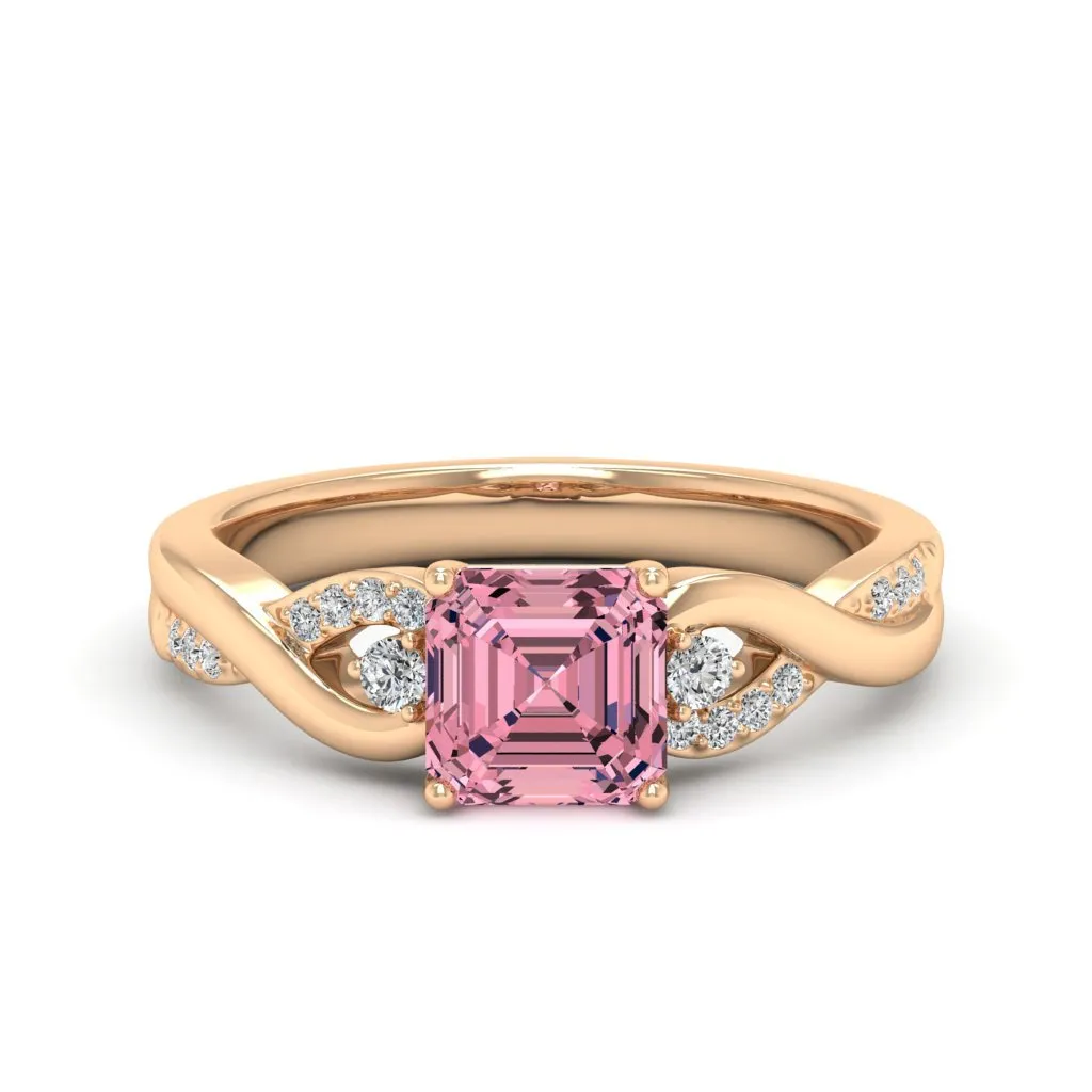 1.43 d.e.w cts Heidi Moissanite Ring