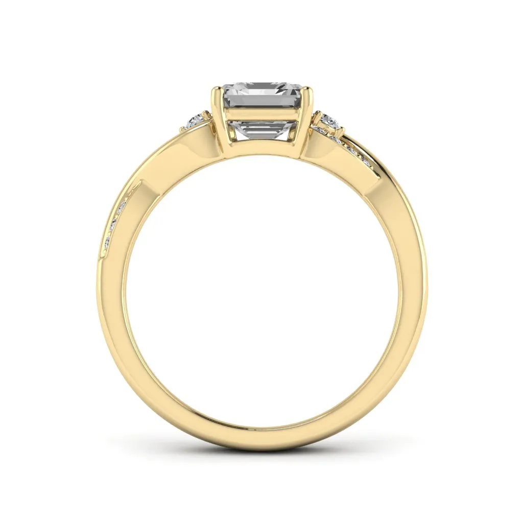 1.43 d.e.w cts Heidi Moissanite Ring