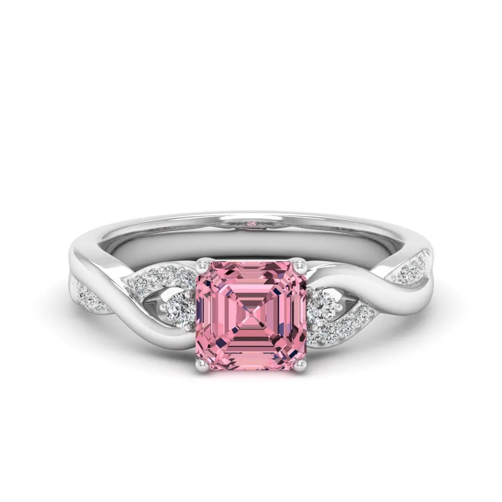 1.43 d.e.w cts Heidi Moissanite Ring