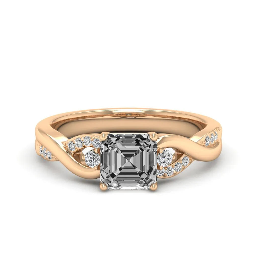 1.43 d.e.w cts Heidi Moissanite Ring
