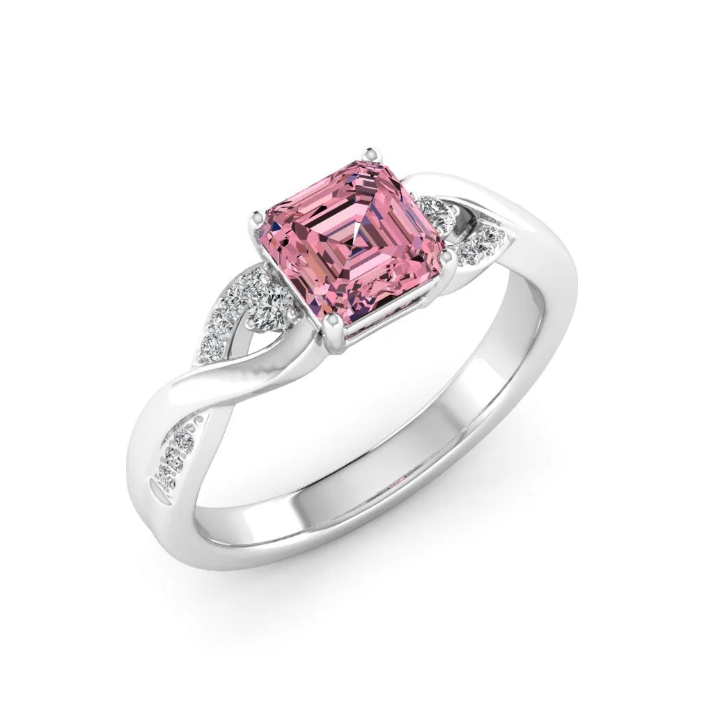 1.43 d.e.w cts Heidi Moissanite Ring