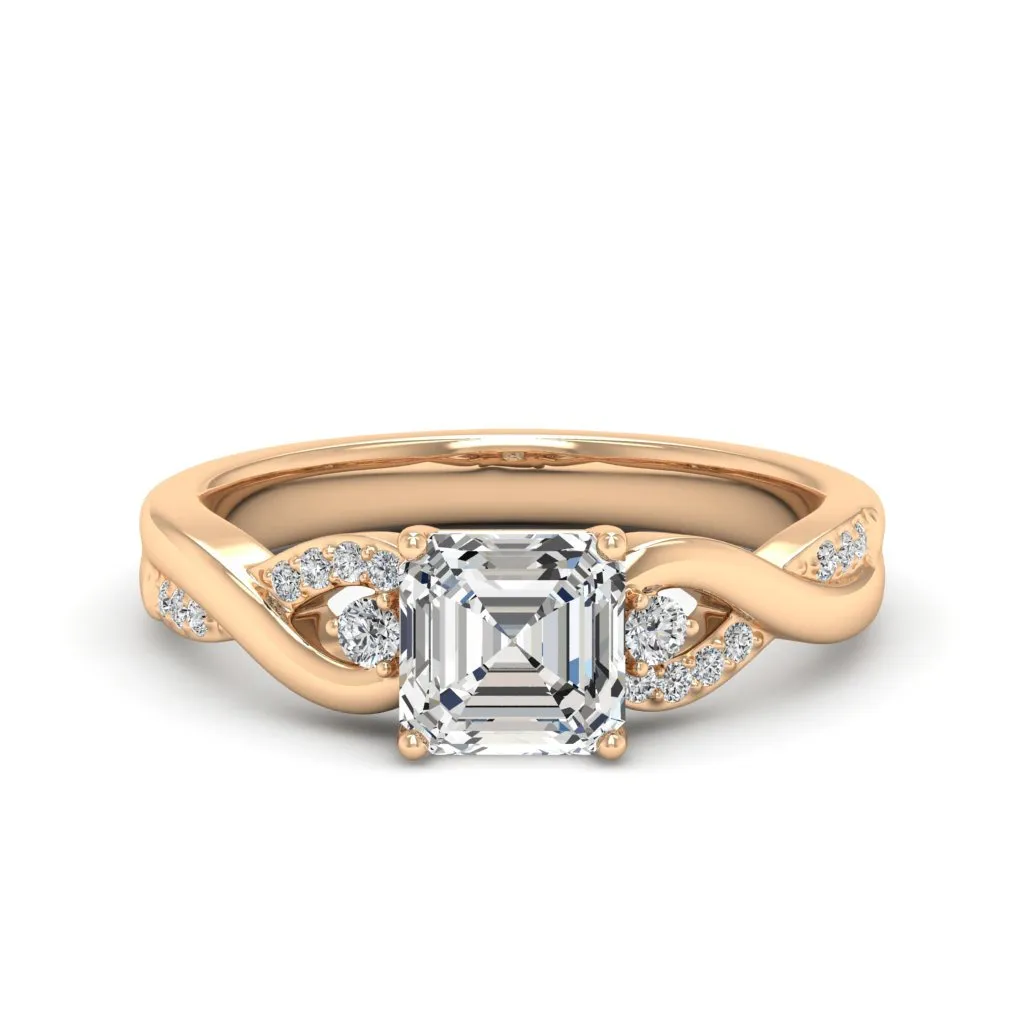 1.43 d.e.w cts Heidi Moissanite Ring