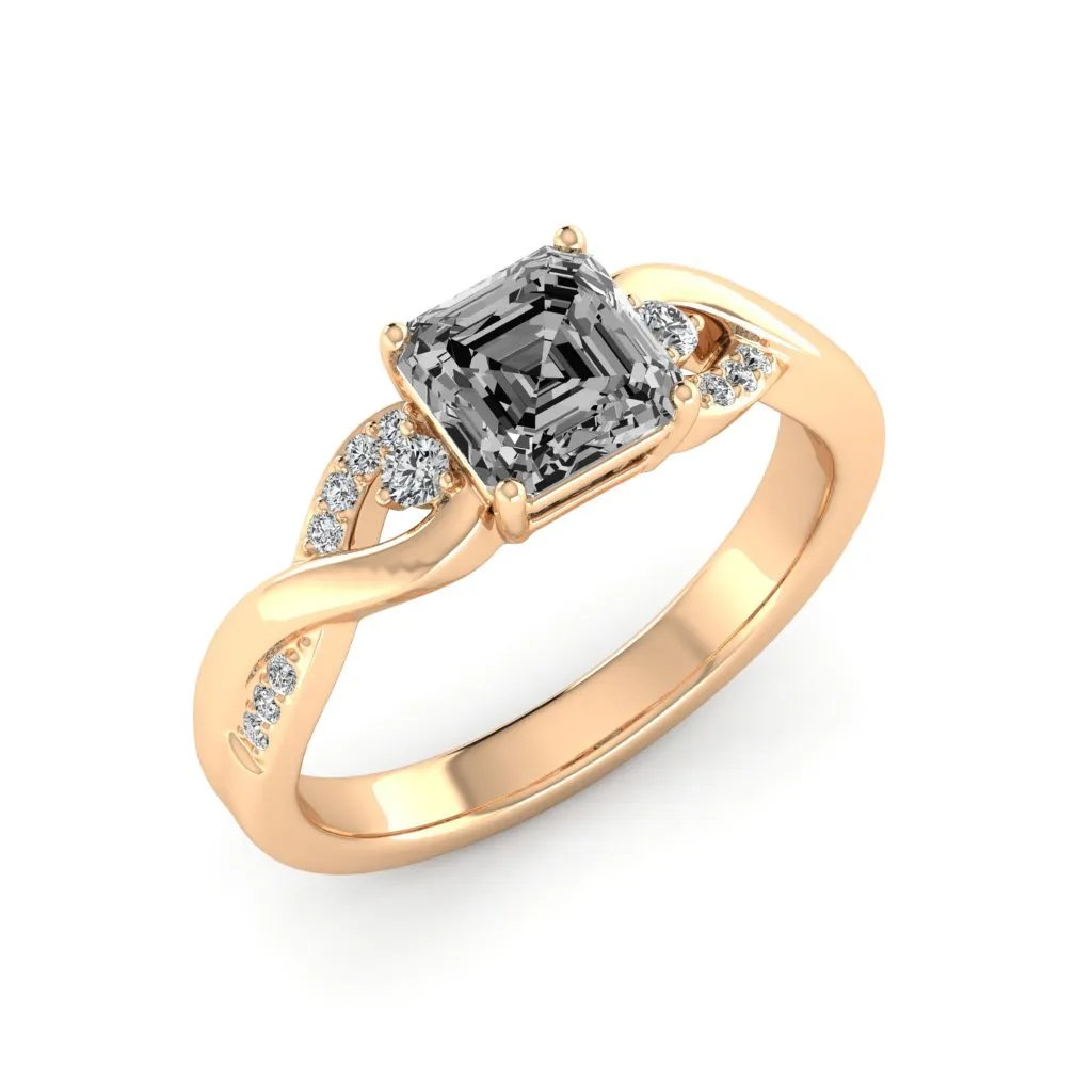 1.43 d.e.w cts Heidi Moissanite Ring