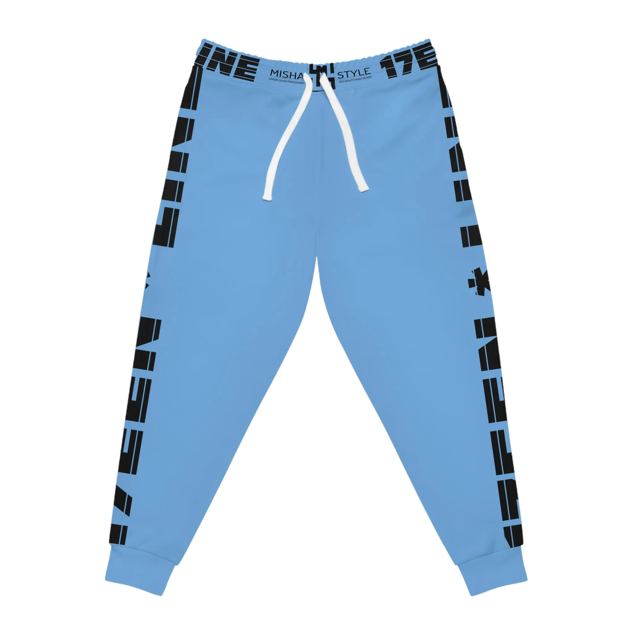 17een Line Unisex Blue Gray Athletic Joggers