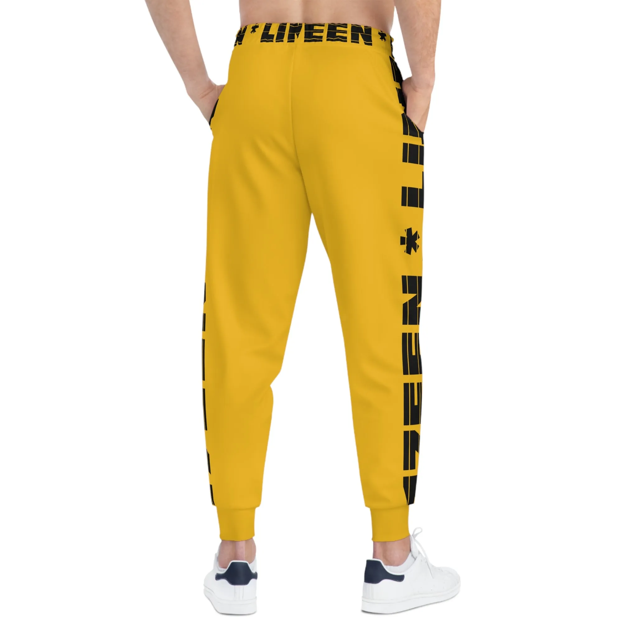 17een Line Unisex Yellow Athletic Joggers