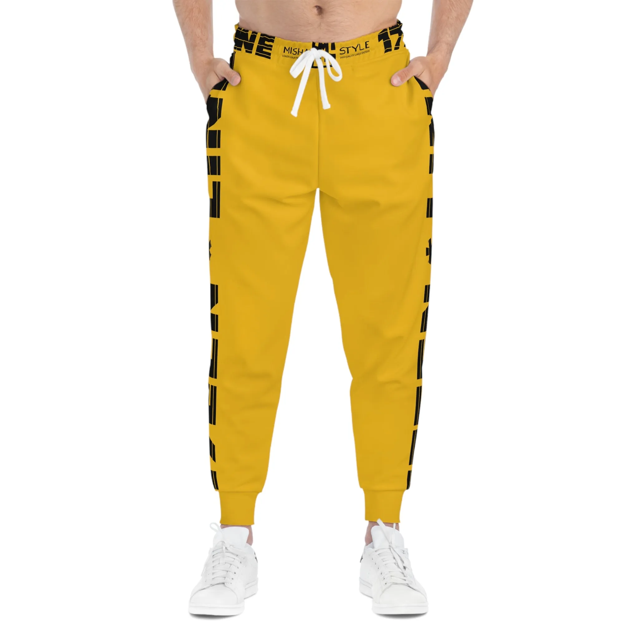 17een Line Unisex Yellow Athletic Joggers