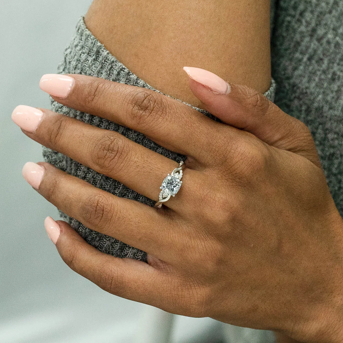 1.83 d.e.w cts Heidi Moissanite Ring