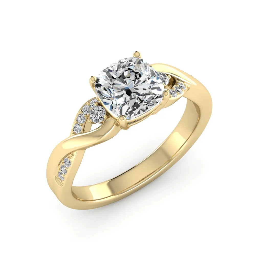 1.83 d.e.w cts Heidi Moissanite Ring