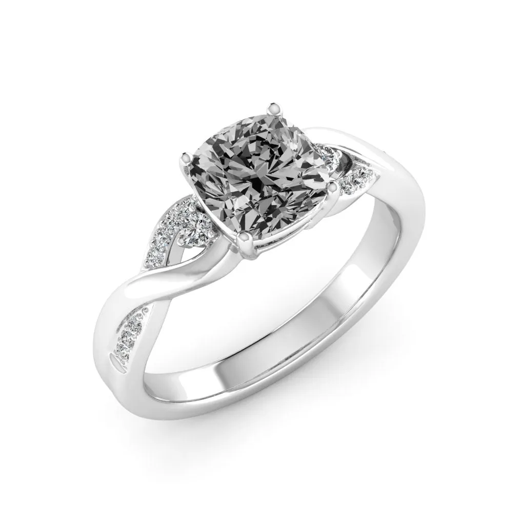 1.83 d.e.w cts Heidi Moissanite Ring