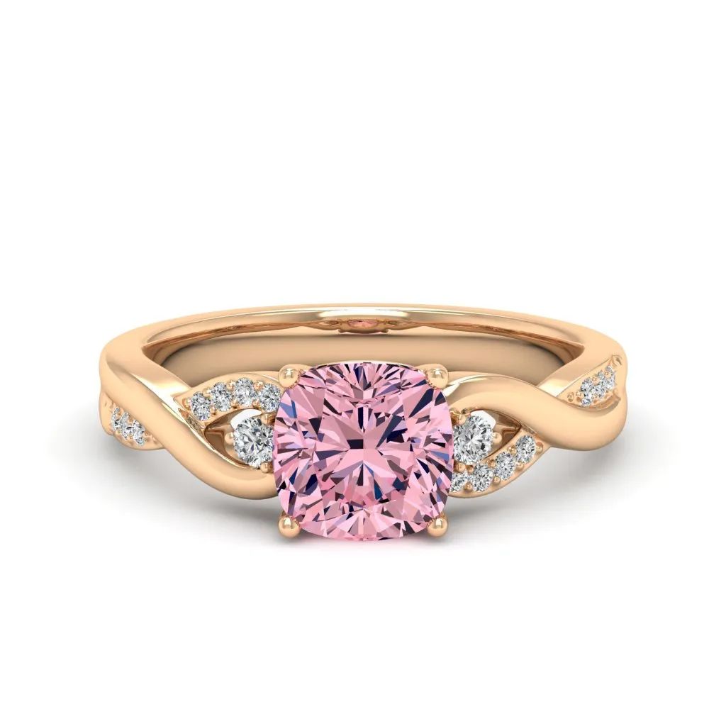 1.83 d.e.w cts Heidi Moissanite Ring