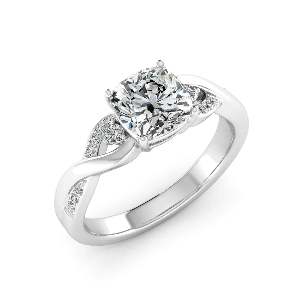1.83 d.e.w cts Heidi Moissanite Ring