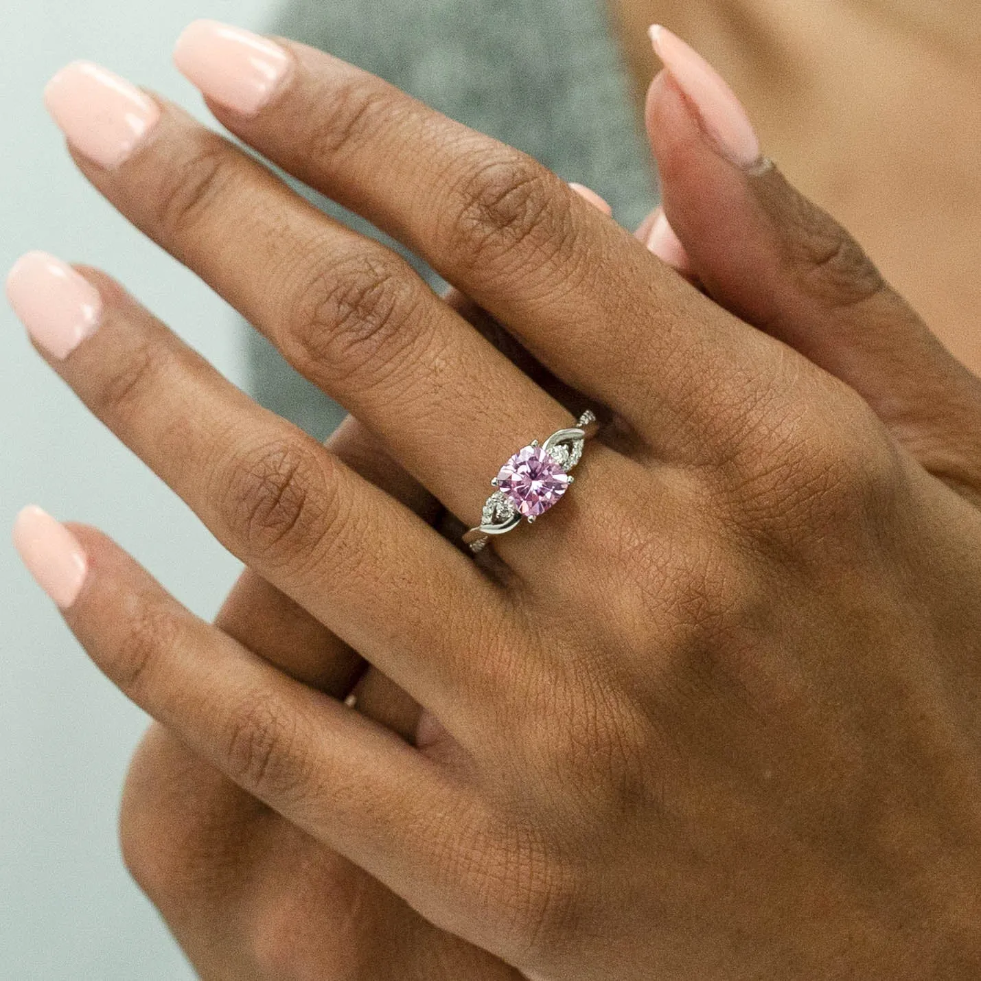 1.83 d.e.w cts Heidi Moissanite Ring