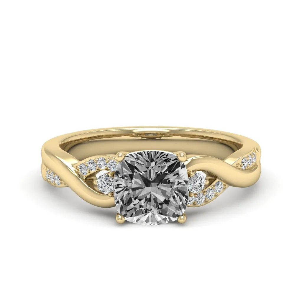 1.83 d.e.w cts Heidi Moissanite Ring