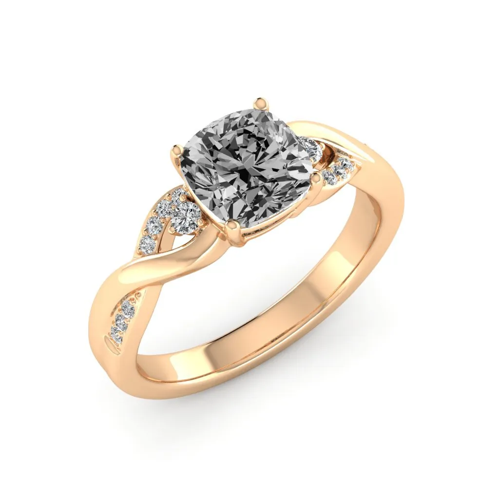 1.83 d.e.w cts Heidi Moissanite Ring