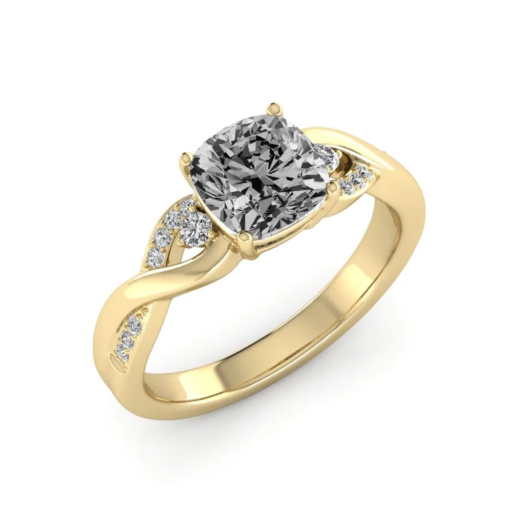 1.83 d.e.w cts Heidi Moissanite Ring